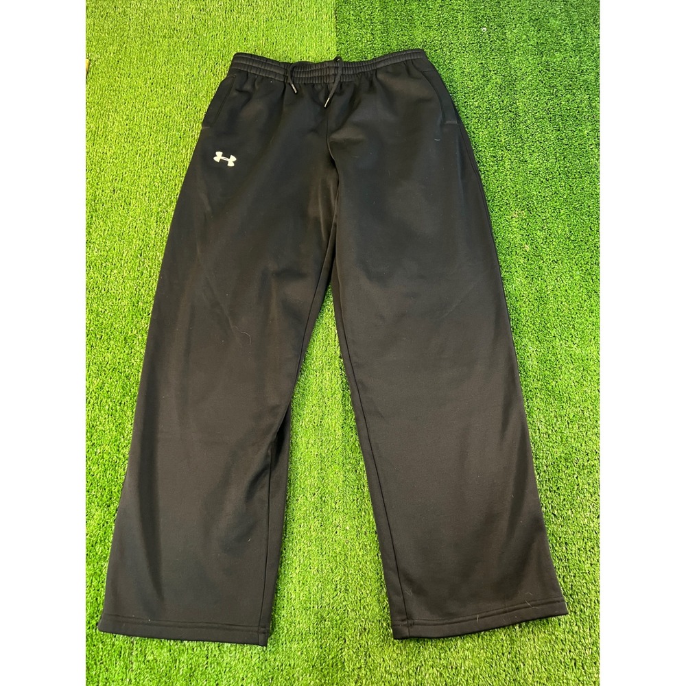 Under Armour Mens Black Fleece Lined Baggy Loose Fit Athletic Pants YXL SM